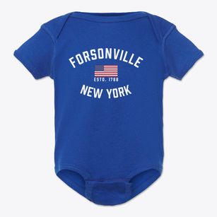Forsonville New York Patriot Baby Onesie