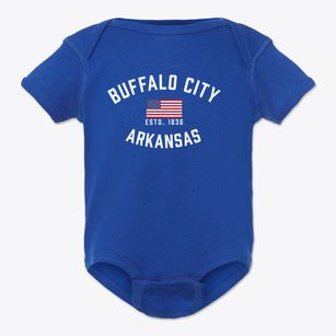 Buffalo City Arkansas Patriot Baby Onesie