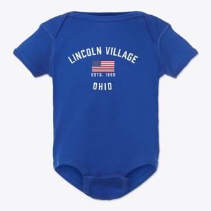 Lincoln Village Ohio Patriot Baby Onesie