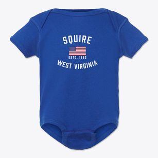 Squire West Virginia Patriot Baby Onesie