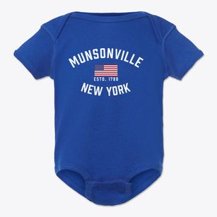 Munsonville New York Patriot Baby Onesie