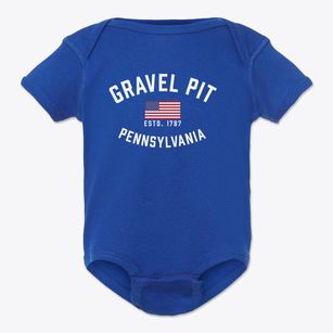 Gravel Pit Pennsylvania Patriot Baby Onesie