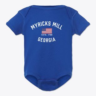 Myricks Mill Georgia Patriot Baby Onesie