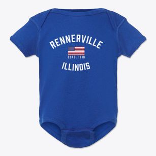 Rennerville Illinois Patriot Baby Onesie