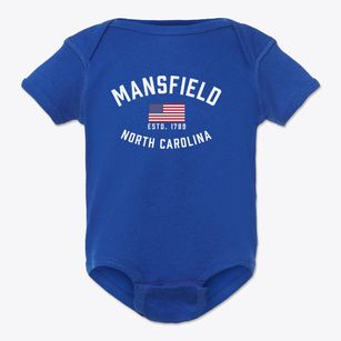 Mansfield North Carolina Patriot Baby Onesie