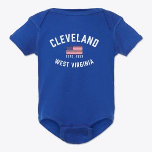 Cleveland West Virginia Patriot Baby Onesie