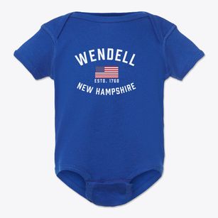 Wendell New Hampshire Patriot Baby Onesie