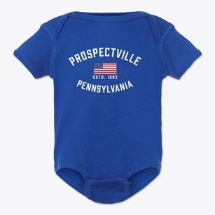 Prospectville Pennsylvania Patriot Baby Onesie
