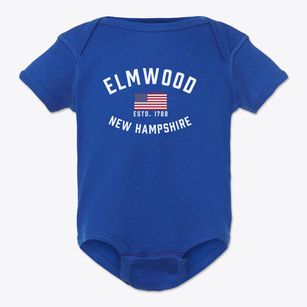 Elmwood New Hampshire Patriot Baby Onesie