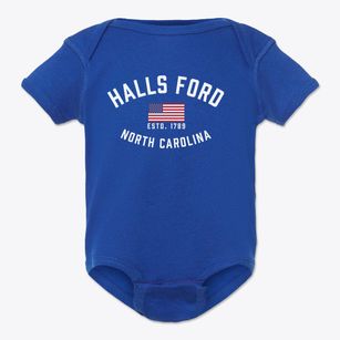 Halls Ford North Carolina Patriot Baby Onesie