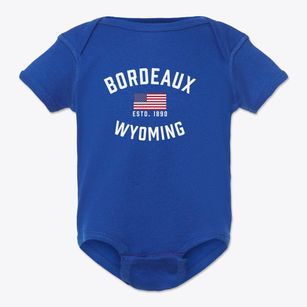 Bordeaux Wyoming Patriot Baby Onesie