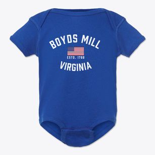 Boyds Mill Virginia Patriot Baby Onesie