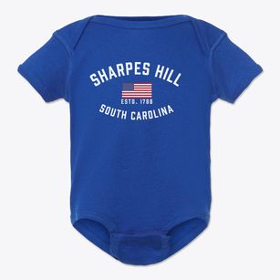 Sharpes Hill South Carolina Patriot Baby Onesie