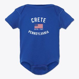 Crete Pennsylvania Patriot Baby Onesie
