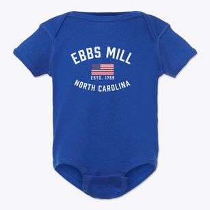 Ebbs Mill North Carolina Patriot Baby Onesie