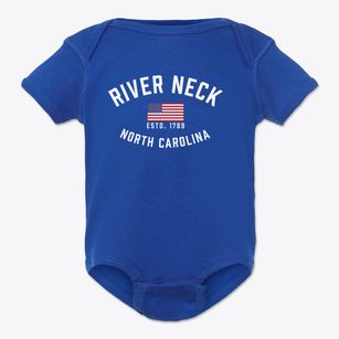 River Neck North Carolina Patriot Baby Onesie