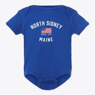 North Sidney Maine Patriot Baby Onesie