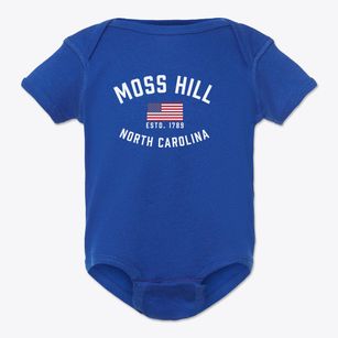 Moss Hill North Carolina Patriot Baby Onesie