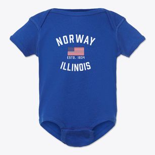 Norway Illinois Patriot Baby Onesie