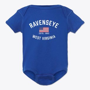 Ravenseye West Virginia Patriot Baby Onesie