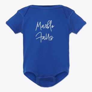 Marble Falls Texas Freestyle Baby Onesie