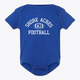 Shore Acres New Jersey Football Baby Onesie