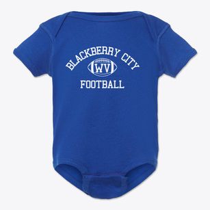 Blackberry City West Virginia Football Baby Onesie