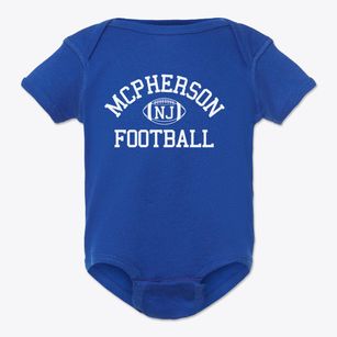 Mcpherson New Jersey Football Baby Onesie