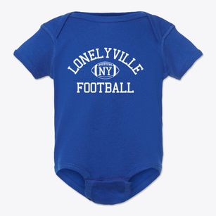 Lonelyville New York Football Baby Onesie