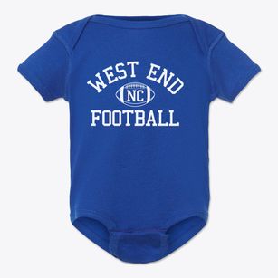West End North Carolina Football Baby Onesie