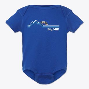 Big Mill New Mexico Mountain View Baby Onesie