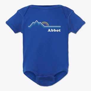 Abbot Maine Mountain View Baby Onesie