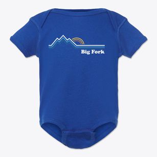 Big Fork Arkansas Mountain View Baby Onesie