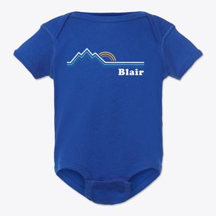 Blair Maine Mountain View Baby Onesie