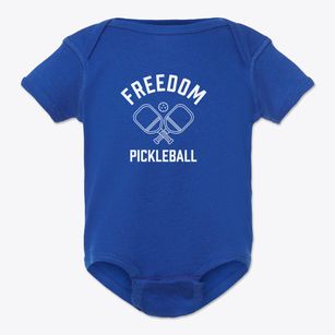 Freedom Wisconsin Pickleball Baby Onesie