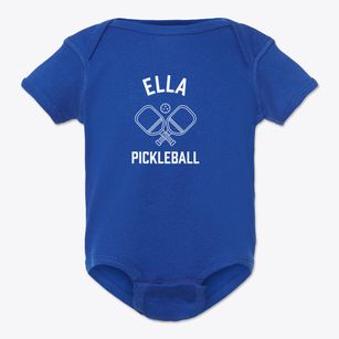 Ella Texas Pickleball Baby Onesie
