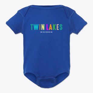 Twin Lakes Wisconsin Color Pop Baby Onesie