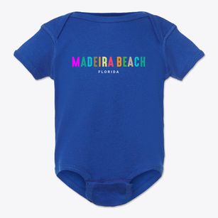 Madeira Beach Florida Color Pop Baby Onesie