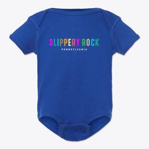 Slippery Rock Pennsylvania Color Pop Baby Onesie