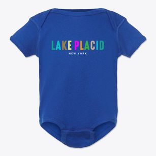 Lake Placid New York Color Pop Baby Onesie