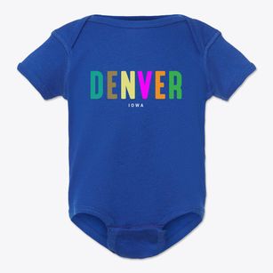 Denver Iowa Color Pop Baby Onesie