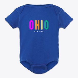 Ohio New York Color Pop Baby Onesie