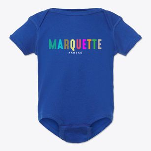 Marquette Kansas Color Pop Baby Onesie