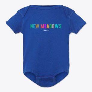 New Meadows Idaho Color Pop Baby Onesie