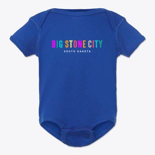Big Stone City South Dakota Color Pop Baby Onesie