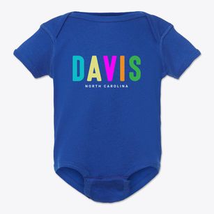 Davis North Carolina Color Pop Baby Onesie