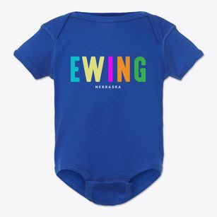 Ewing Nebraska Color Pop Baby Onesie