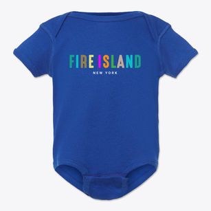 Fire Island New York Color Pop Baby Onesie