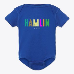 Hamlin Maine Color Pop Baby Onesie