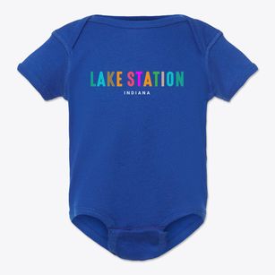 Lake Station Indiana Color Pop Baby Onesie